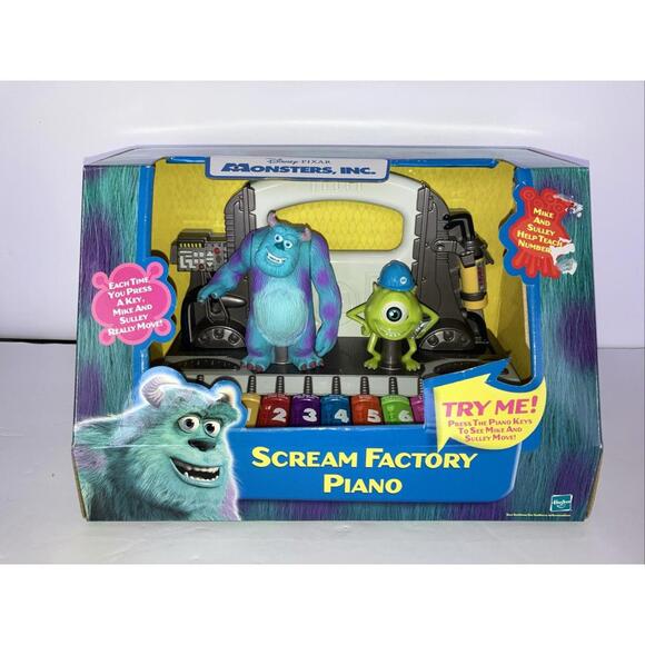 VINTAGE 2001 NEW Monsters Inc. Scream Factory electronic Piano IN BOX SEALED - Picture 2 of 5